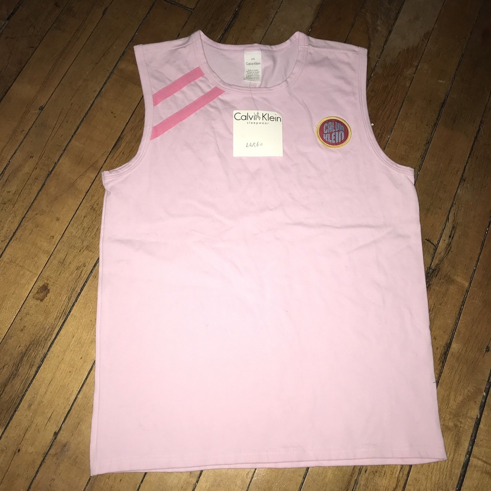 Calvin Klein Womens Large Sleepwear Tank Pink‎ NWT